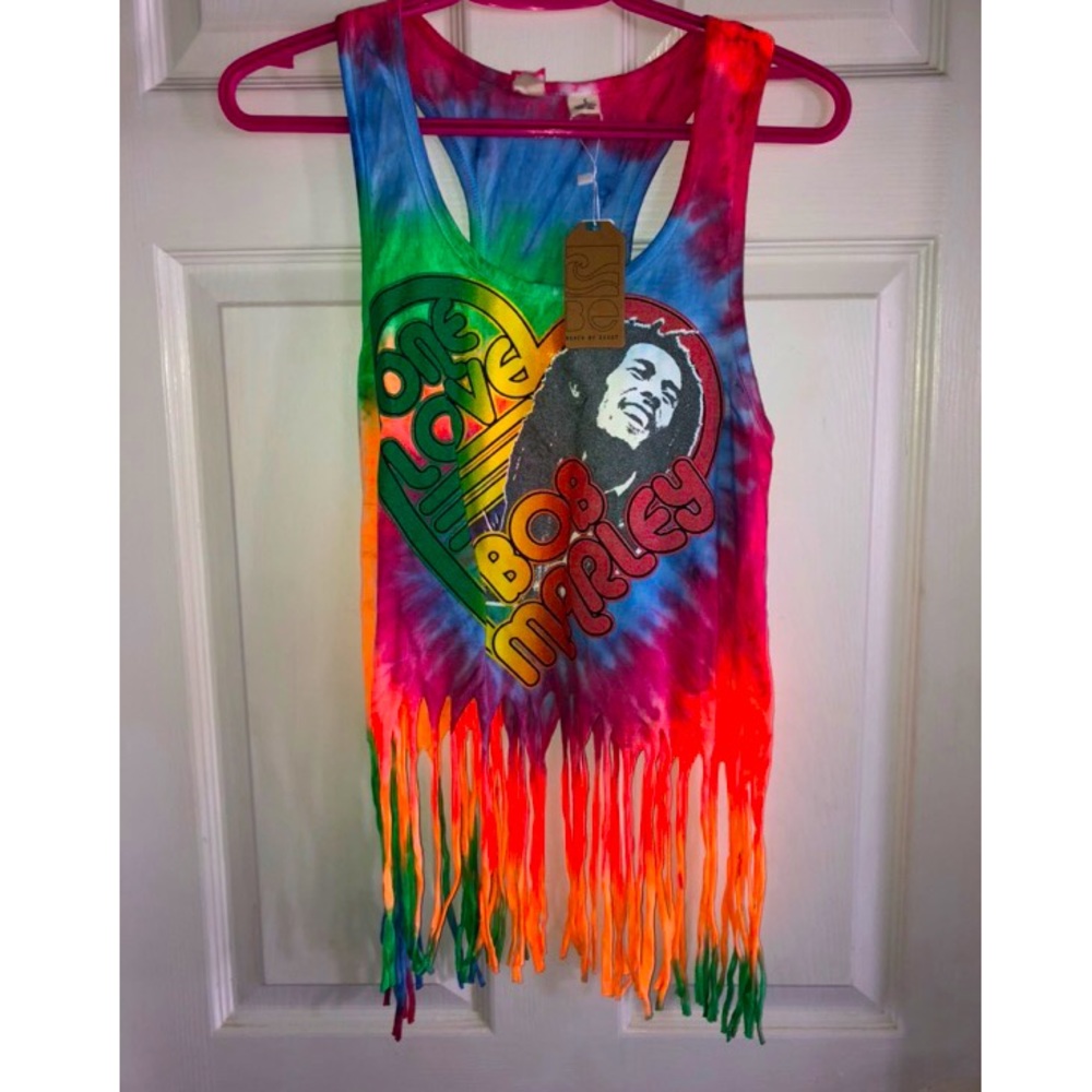 Bob Marley tie dye tank top ❤️💙💚🧡💛💖💜